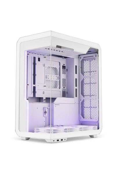 SSUPD Xhuttle Mid Tower PC Case, Tempered Glass, 7 Expansion Slots, White