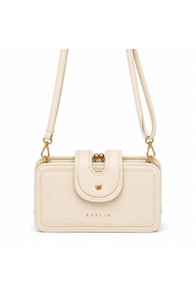 Berlin bags Wood 3 Compartment Burs Detailed Crossbody Bag