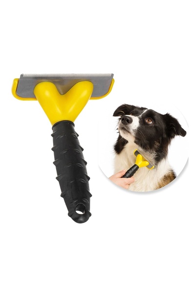 OEM Perie Neagră Galbena pentru Ingrijirea Câinilor cu Blană Lunga 16 cm