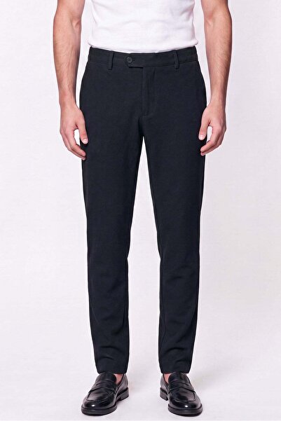 Efor Comfort Fit Waffle Fabric Stretch Cotton Black Jogger Pants P 1224