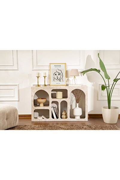 Rani Mobilya Rani Home Konsol Kumtaşı - Mermer Desen 120 Cm GD-5336