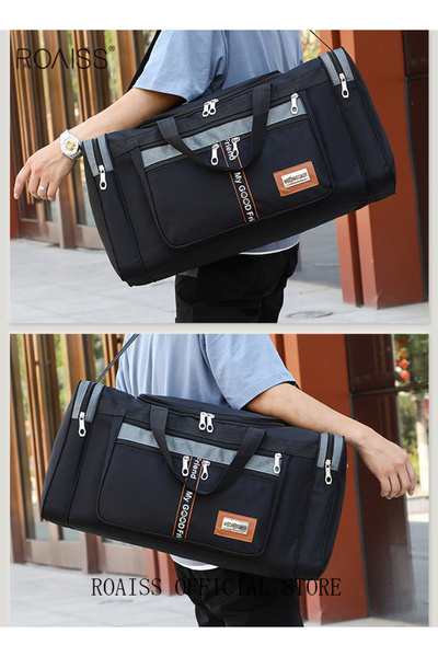 ROAISS Waterproof Foldable Travel Bag for Short Trips Large Capacity Shoulder...
