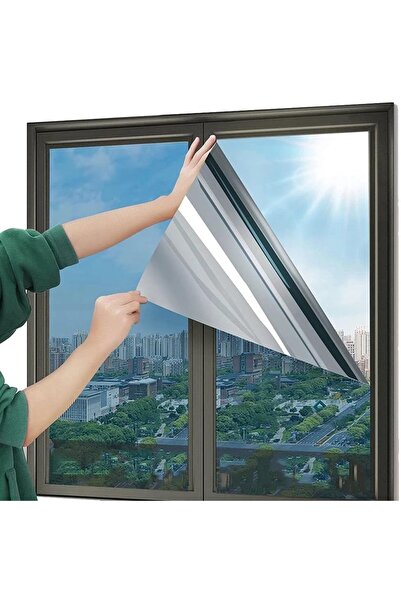 Zenorius Folie Protecție Solară pentru Geam, Reflectivă, Aplicare la Interior...