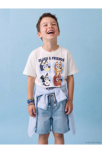 LC Waikiki Quality Parts from Çelebi Store Zero Roba Yaka Bluey Printed Boy's...