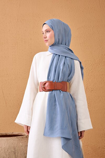 Silk Home Naia Cotton Shawl Lyra Baby Blue