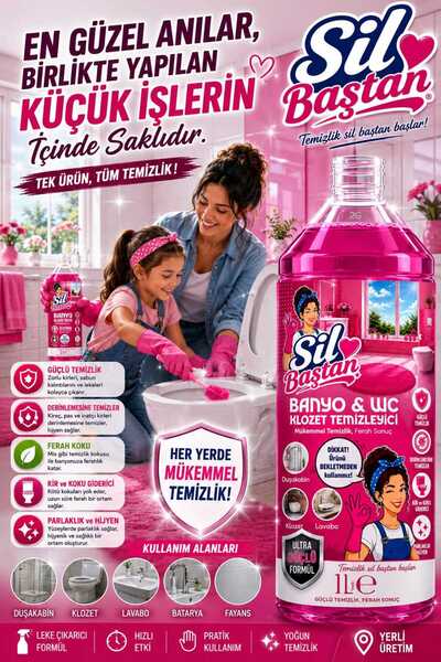 SİL BAŞTAN Banyo & WC Klozet Temizleyici 1 LT