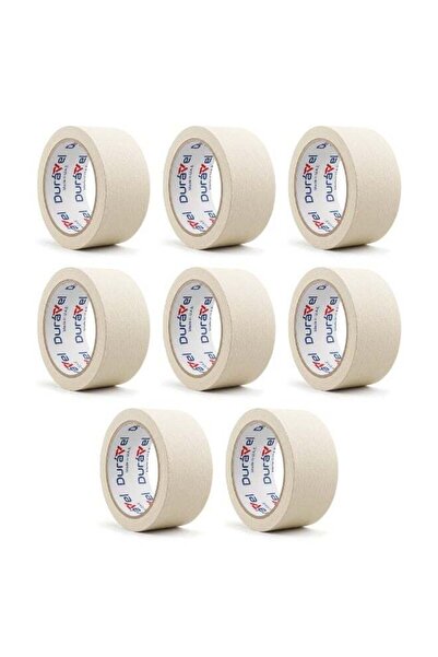 Duravel Pack Of 8 Premium Masking Tape 2Inch X 27 Yards General Purpose Paper...