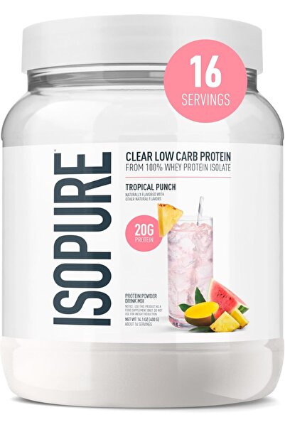 Isopure Clear Whey Isolate Protein Powder, Lactose Free, Gluten Free, Natural...
