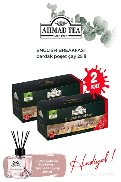 Ahmad Tea English Breakfast 25-Pack Tea Bags 2 Packs and Room Fragrance