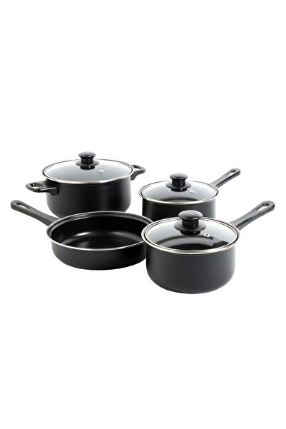 Gibson Gibson Chef Do Jor 7 Piece Non Stick Black Pot Set