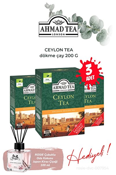 Ahmad Tea 200 g Bulk Tea Ceylon Tea 3 Packs and Room Fragrance