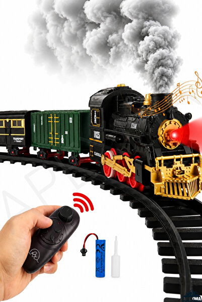 Apexma Oyuncak Uzaktan Kumandalı Işıklı ve Sesli Buhar Atan Şarjlı Tren - 44 ...