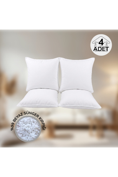 KIRMİN HOME DESİGN Kare Kırlent Yastık İçi Sünger Dolgulu 4 Adet