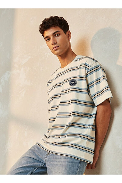 Lee Cooper Regular Fit Crew Neck Short Sleeves Striped T-shirt
