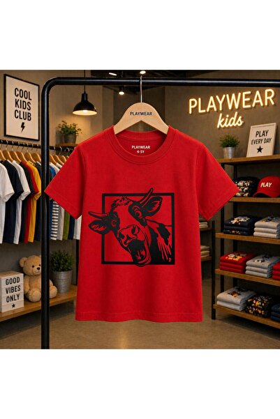 playwear Slikana krava, 100% dječja unisex majica, veličine 5, 6, 7, 8-9, 10,...