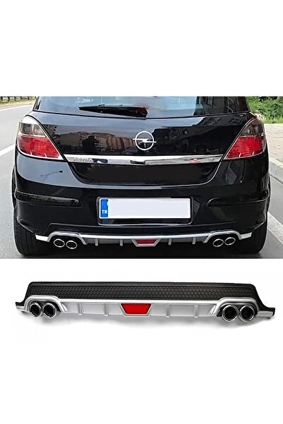 HasAkman Opel Astra H Gri Difüzör Difizör Yuvarlak Egzoz Görünüm Kulaklı Tip ...