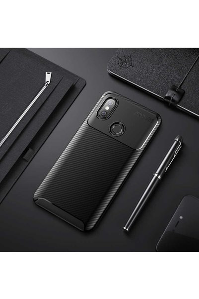 Ummeslem Case Carbon Design  Cover for Xiaomi Redmi Note 6 Pro Mobile Phone