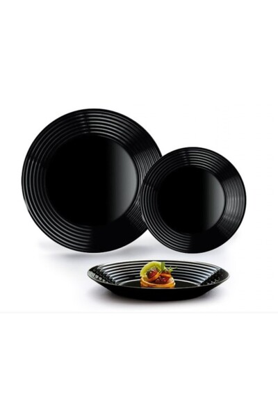 Luminarc SERVITOR COMPLET HARENA NEGRU 19 PIESE pentru 6 persoane