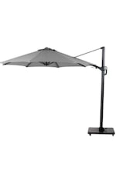 OEM Umbrela de gradina/terasa, rotunda, Luxury gri deschis,300 cm, husa inclu...