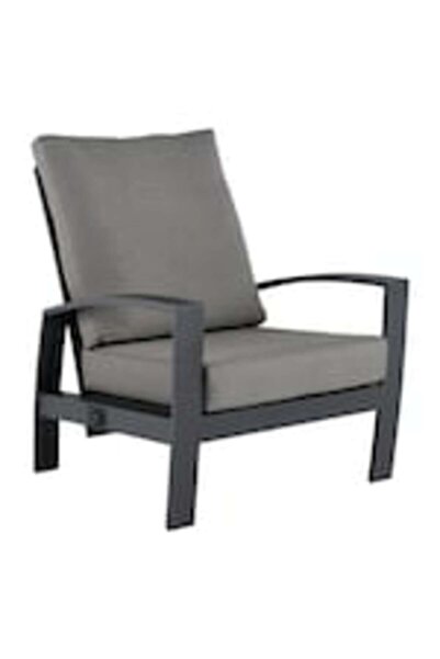 OEM Scaun gradină/terasă Luxury, reglabil, antracit, 77x88x93cm, cu perne rez...