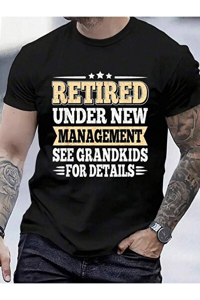 01THEONE تي شيرت رجالي ونسائي من القطن 100% بتصميم "GrandRetirement"، قمصان ص...