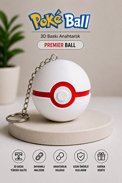 Charmbi Premier Ball Poke Ball Keychain Charm Strap Charm Pokemon Themed Keyc...
