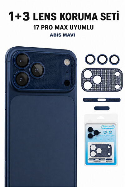 Phonextra iPhone 17 Pro Max Safir Kamera Lens Koruma Seti 4lü HD Şeffaf Kamer...
