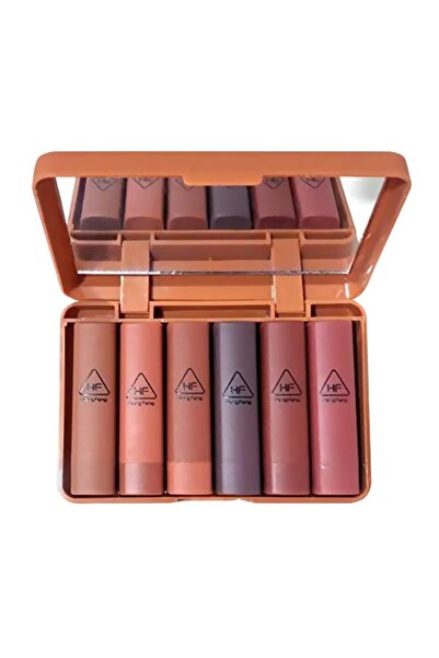 Heng Fang Mini Size Lipstick Set of 6 Multi Colors Lip Gloss Kit