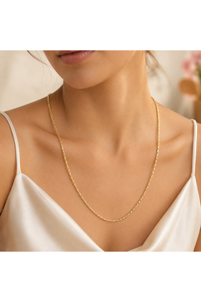 Snartun Gold Kalın Zincir Kadın Kolye 60 CM | Paslanmaz Çelik | Kararma Yapmaz | Özel Kutulu