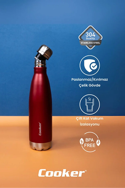 Cooker 500 Ml Paslanmaz Çelik Çift Kat Termos ( Çay Kahve Piknik Kamp Outdoor...
