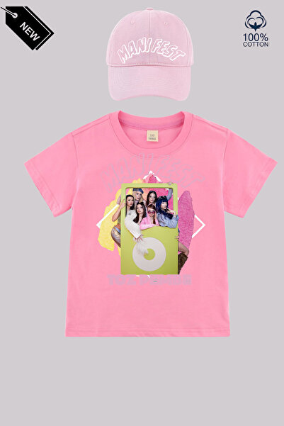 cirokids Manifest Group Dusty Pink Printed T-Shirt & Printed Hat 100% Cotton ...