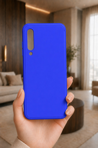 Hatreds Samsung Galaxy A50 Uyumlu Kamera Korumalı Standlı Sert Kılıf - Mavi