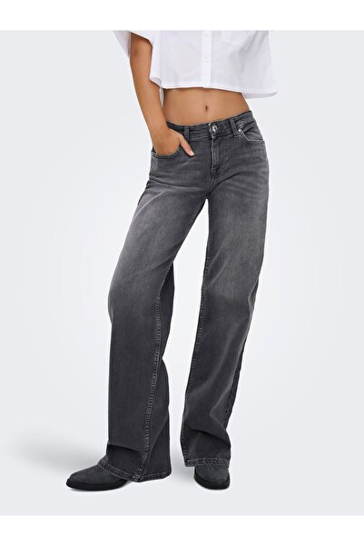 ONLY Jeans mit weitem Bein ONLJULIA Niedrige Taille Weiter Beinschnitt Jeans