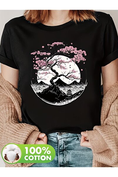 puolikuu Unisex Comfortable Fit Tshrit Printed Tshirt
