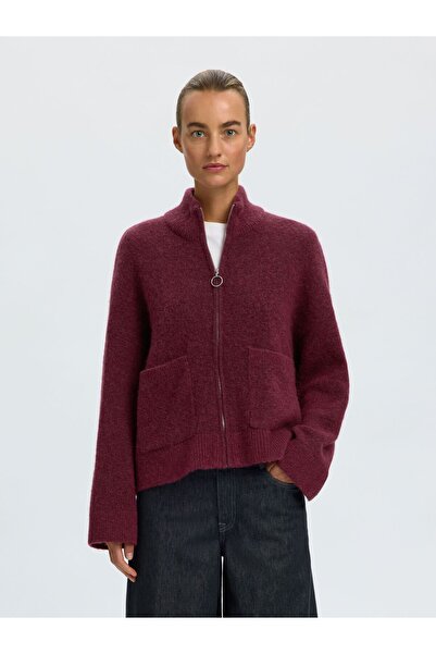 SELECTED Strickjacke Wollgemisch