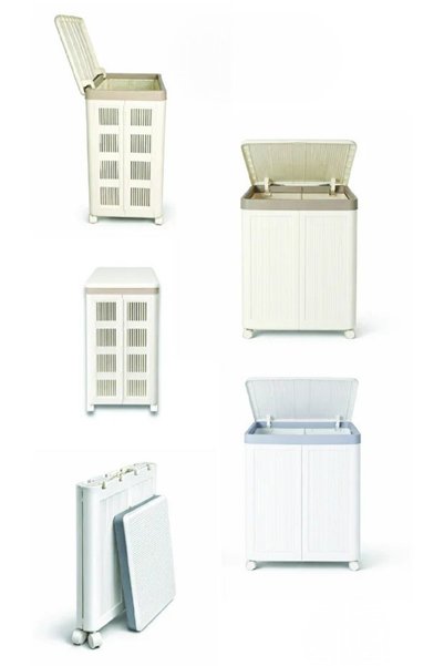 Simply Now 100 Lt Foldable Storage Box with Wheels - Multi-Purpose Storage, Toy Chest, Beige
