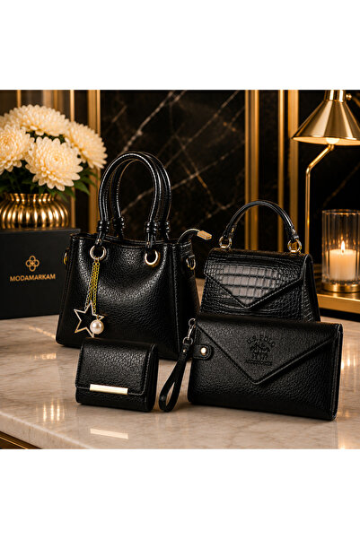 MODAMARKM Women's 4-Piece Bag Set Large Shoulder Bag Handbag Portfolio Wallet...