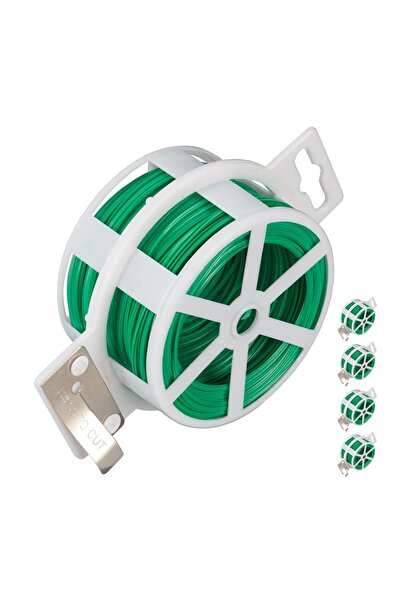 Relaxdays Garden wire Relaxdays, set of 5 rolls, 50m, green