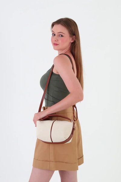 Lavora Bags حقيبة يد نسائية من القماش متعددة الاستخدامات من فلورز، لون بني