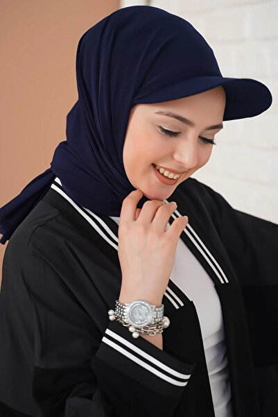 tessetür Bone diyarı Şapkalı Boneli Hazır Şal Hijab