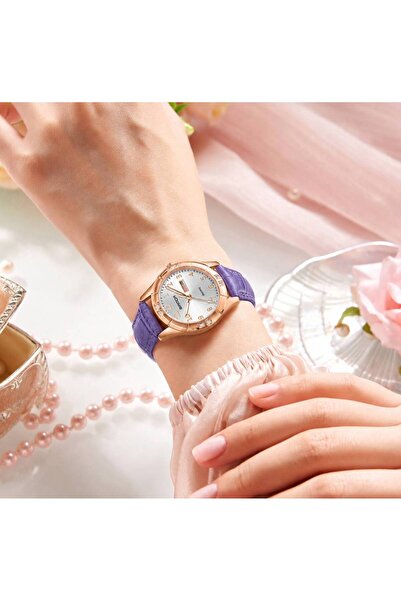 MOES SANDA Women's Watch - Leather Strap Dual Calendar Luminous Waterproof