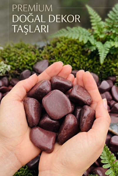 Barış bazalt doğaltaş Kırmızı Dolomit Taşı 5 KG 4-6 cm Doğal Dekoratif Bahçe ...