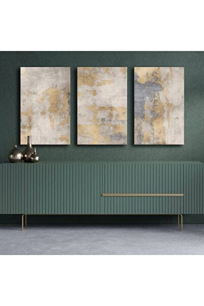 OEM Set de 3 tablouri decorative pe pânză, 3x45x70 cm, pânză 100% 2.8mm, ramă...