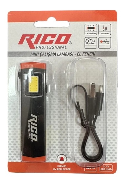 Rico RC0032 300 Lümen LED Şarjlı El Feneri