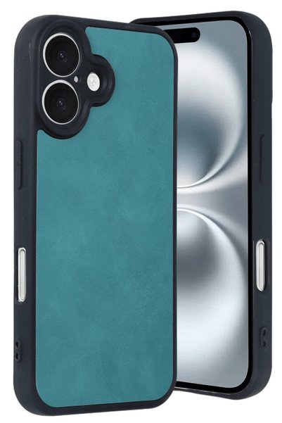 New Face Aconcept iPhone 16 Case Aras Leather Cover - (131146) Green