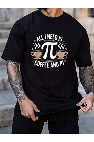 NOURAM 100% قطن، كل ما أحتاجه هو القهوة وPI، Happy Pi Day 3.Jpg، تي شيرت نسائ...