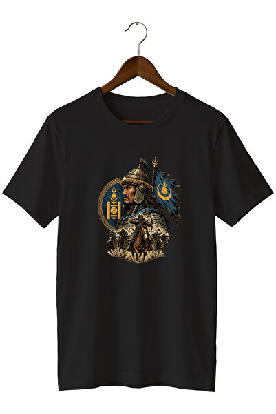 remonz Mongolian Empire Warrior Printed Unisex T-Shirt – Horse-Armed Army and...