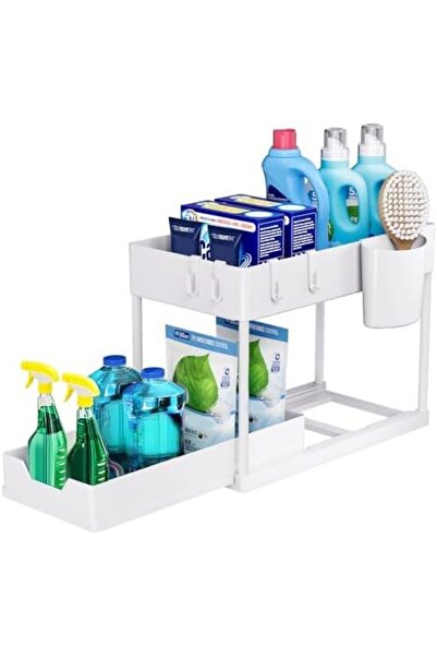 Dotail Under-Sink Organizer, 2 tiers, retractable drawer, 40 x 22 x 33 cm, ac...