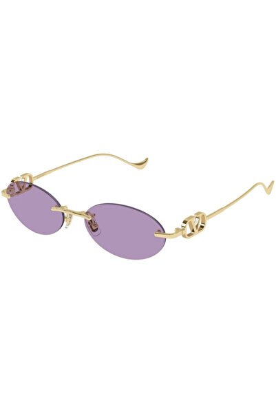 Valentino VG0032S 004 Gold Violet Rimless Oval Gunes Gozlugu
