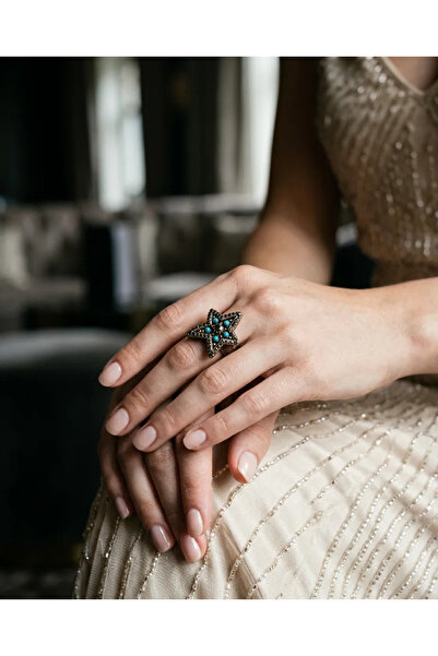 Dorvina Authentic Bronze Vintage Adjustable Women's Ring Design Star Figured ...